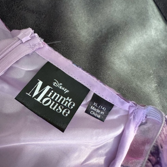 Pink and Purple Floral Dress-Minnie Mouse Puffy Sleeves - Picture 5 of 5